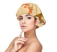 Kuilepa Silk Bonnet Satin Bonnet For Sleeping Women And Men,Double Layer Hair Bonnet For Curly Braids Hair(Gnomes Happy Thanksgiving)