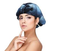 Kuilepa Silk Bonnet Satin Bonnet For Sleeping Women And Men,Double Layer Hair Bonnet For Curly Braids Hair(Night Scene Of Wolves)