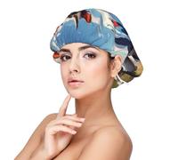 Kuilepa Silk Bonnet Satin Bonnet For Sleeping Women And Men,Double Layer Hair Bonnet For Curly Braids Hair(Colorful Cow Pasture)