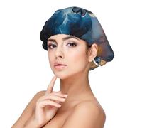 Kuilepa Silk Bonnet Satin Bonnet For Sleeping Women And Men,Double Layer Hair Bonnet For Curly Braids Hair(Lonely Night Sky Wolf)