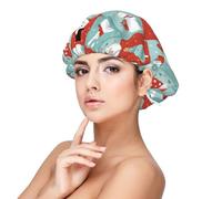 Kuilepa Silk Bonnet Satin Bonnet For Sleeping Women And Men,Double Layer Hair Bonnet For Curly Braids Hair(Warm Christmas Memories)