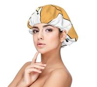 Kuilepa Silk Bonnet Satin Bonnet For Sleeping Women And Men,Double Layer Hair Bonnet For Curly Braids Hair(Prince Corgi Dog)