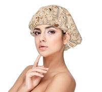 Kuilepa Silk Bonnet Satin Bonnet For Sleeping Women And Men,Double Layer Hair Bonnet For Curly Braids Hair(Coffee Time)