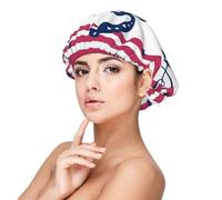 Kuilepa Silk Bonnet Satin Bonnet For Sleeping Women And Men,Double Layer Hair Bonnet For Curly Braids Hair(God Bless America Patriotic Star)