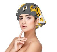 Kuilepa Silk Bonnet Satin Bonnet For Sleeping Women And Men,Double Layer Hair Bonnet For Curly Braids Hair(Bee Kind)
