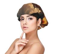 Kuilepa Silk Bonnet Satin Bonnet For Sleeping Women And Men,Double Layer Hair Bonnet For Curly Braids Hair(Castle Cool Fire Dragon)