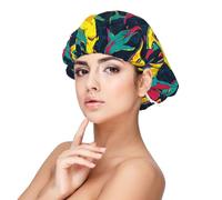 Kuilepa Silk Bonnet Satin Bonnet For Sleeping Women And Men,Double Layer Hair Bonnet For Curly Braids Hair(Colorful Sharks)