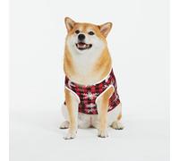 Kuilepa Snowflakes On A Buffalo Plaid Christmas Print Dog Sweater Pullover Cold Weather Vest for Dogs Dog Sweatshirt Dog Jacket for Indoor and Outdoor Use