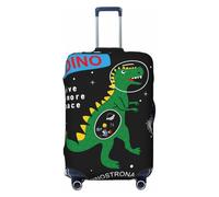 Kuilepa Space Dino Cartoon Black Print Luggage Covers For Suitcase,Elastic Washable & Stretchable Suitcase Covers For Luggage, Anti-Scratch - Fits 18-32 Inch Luggage-No Luggage Included, Black, M