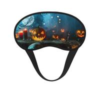 Kuilepa Spooky Halloween Print Sleep Eye Mask for Men Women,Light Blocking Night Blindfold,Soft Eye Shade Cover for Travel