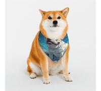 Kuilepa Starry Sky Cloud Bulldog Print Dog Bandana Birthday Gift Washable Bandana Scarf for Small to Large Dog Puppy Cat-Small