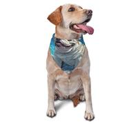 Kuilepa Starry Sky Cloud Bulldog Print Dog Bandana Birthday Gift Washable Christmas Bandana Scarf for Small to Large Dog Puppy Cat