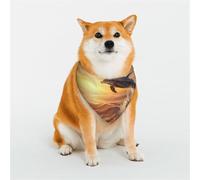 Kuilepa Sunset Dancing Dolphin Print Dog Bandana Birthday Gift Washable Bandana Scarf for Small to Large Dog Puppy Cat-Large