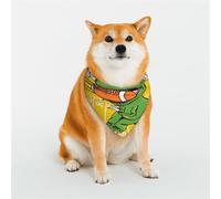 Kuilepa T-Rex Playing Football Print Dog Bandana Birthday Gift Washable Bandana Scarf for Small to Large Dog Puppy Cat-Medium