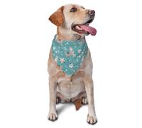 Kuilepa Teal Mama Llama Print Dog Bandana Birthday Gift Washable Christmas Bandana Scarf for Small to Large Dog Puppy Cat