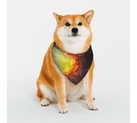 Kuilepa Tennis Ball On Fire and Water Print Dog Bandana Birthday Gift Washable Bandana Scarf for Small to Large Dog Puppy Cat-Small