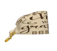 Kuilepa Thanksgiving With A Grateful Heart Print Working Caps With Sweatband Adjustable Working Hats Elastic Scrub Hats Nurse Scrub Cap Nurse Hats