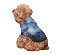 Kuilepa The Starry Night Print Dog Hoodie Security Dog Sweater Dog Clothes Dog Hoodie Sweatshirt for Small Medium Large Dogs (Xs-XXL)