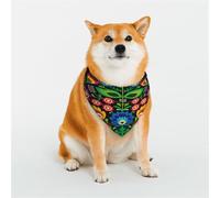 Kuilepa Traditional Floral Polish Print Dog Bandana Birthday Gift Washable Bandana Scarf for Small to Large Dog Puppy Cat-Large
