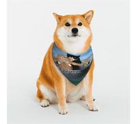 Kuilepa Two Brave Cats are Floating On The Sea Iceberg Print Dog Bandana Birthday Gift Washable Bandana Scarf for Small to Large Dog Puppy Cat-Large