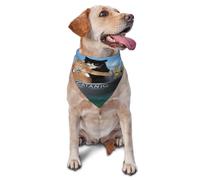 Kuilepa Two Brave Cats are Floating On The Sea Iceberg Print Dog Bandana Birthday Gift Washable Christmas Bandana Scarf for Small to Large Dog Puppy Cat