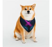 Kuilepa Two Human Hands are Holds Ribbon Awareness Print Dog Bandana Birthday Gift Washable Bandana Scarf for Small to Large Dog Puppy Cat-Large