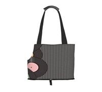 Kuilepa Vinyl Records Print Dog Carrier for Small Dogs,Soft Sided Pet Carrier Bag with Pockets,Portable Medium Dog Puppy Large Cat Travel Handbag Tote for Hiking Traveling Outdoor