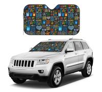 Kuilepa Windshield Sun Shade,Car Front Window Shades Sunshade Cover Sun Visor Shield Block Foldable Sun Shield for Car Pickup Truck SUV (Happy Father Day,Medium)
