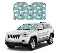 Kuilepa Windshield Sun Shade,Car Front Window Shades Sunshade Cover Sun Visor Shield Block Foldable Sun Shield for Car Pickup Truck SUV (Whiter Snow Bear Print,Medium)