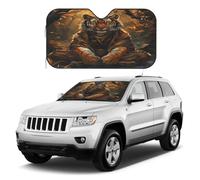 Kuilepa Windshield Sun Shade,Car Front Window Shades Sunshade Cover Sun Visor Shield Block Foldable Sun Shield for Car Pickup Truck SUV (Tiger in The Fallen Leaf Forest,Medium)