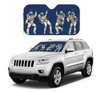 Kuilepa Windshield Sun Shade,Car Front Window Shades Sunshade Cover Sun Visor Shield Block Foldable Sun Shield for Car Pickup Truck SUV (Disco Party Astronaut Dancing,Small)