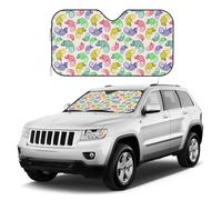 Kuilepa Windshield Sun Shade,Car Front Window Shades Sunshade Cover Sun Visor Shield Block Foldable Sun Shield for Car Pickup Truck SUV (Cute Chameleons,Small)