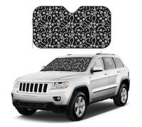 Kuilepa Windshield Sun Shade,Car Front Window Shades Sunshade Cover Sun Visor Shield Block Foldable Sun Shield for Car Pickup Truck SUV (Skeletons Dancing,Small)