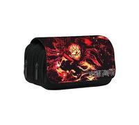 KUILOESS Anime Jujutsu Kaise Figure Sukuna Pencil Case for Teens Student Anime Figure Satoru Go Jo Penbox Double Layer Printed Pen Bag Large Capacity for School
