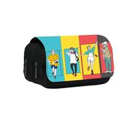 KUILOESS Anime Jujutsu Kaise Figure Sukuna Pencil Case for Teens Student Anime Figure Satoru Go Jo Penbox Double Layer Printed Pen Bag Large Capacity for School