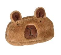 KUILOESS Capibala Plush Pen Case, Pencil Box with Zipper, Storage Bag Pen Bag Stationery Organizer Bag for Children's Day Gift Office