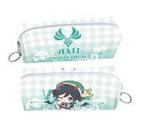 KUILOESS Genshin Impact Pencil Case Q Version Large Capacity Pencil Pouch Holder Pen Case Makeup Bag Office Stationery Storage Gift, Anime