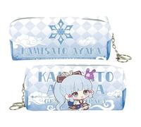 KUILOESS Genshin Impact Pencil Case Q Version Large Capacity Pencil Pouch Holder Pen Case Makeup Bag Office Stationery Storage Gift, Anime