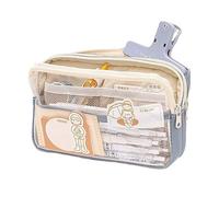 KUILOESS Large-Capacity Transparent Pencil Case Cute Multi-Layer Stationery Box Cottagecore School Supplies for Back to School