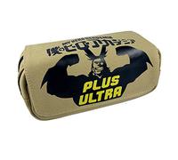 KUILOESS My Hero Academia Pencil Case Anime Cartoon Print Canvas Pencil Case Double Zipper Large Capacity Pen Bag School Student Pencil Box for Boys Girls
