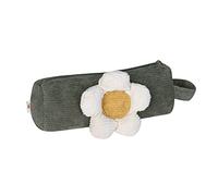 KUILOESS Pencil Case Multifunctional 3D Flower Decoration Corduroy Lovelys Zipper Beauty Bag for Students Simple Easter Craft for Kids/a/Stand Size