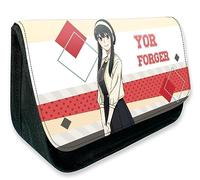 KUILOESS Spy Family Anime Pencil Cases Twilight Loid Forger Pencil Bag Manga Yor Anya Forger Large Capacity Canvas Student Pen Pouch