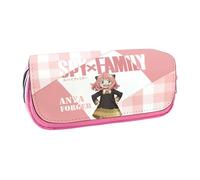KUILOESS Spy x Family Large-Capacity Pencil Case Waterproof Canvas Flap Pencil Pouch Student Stationery Bag