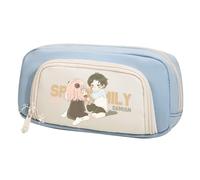 KUILOESS Spy x Family Pencil Pouch Waterproof Double Zip Large-Capacity Pencil Case Student Stationery Case
