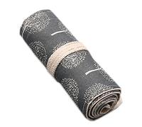 KUILOESS Wrap Canvas Pen Roll Pencil Wrap Portable Pencil Roll Pencil Holder Travel Pen Holder Coloured Pencils Pencil Case Roll-up Pencil Case Bag Organiser