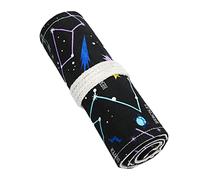 KUILOESS Wrap Canvas Pen Roll Pencil Wrap Portable Pencil Roll Pencil Holder Travel Pen Holder Colouring Pencils Pencil Case Roll-up Pencil Case Bag Organiser