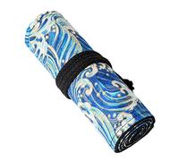 KUILOESS Wrap Canvas Pen Roll Pencil Wrap Portable Pencil Roll Pencil Holder Travel Pen Holder Coloured Pencils Pencil Case Roll-up Pencil Case Bag Organiser