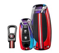 KUINO Key Case Silicone Protective Cover for Suzuki Swift from 2010 Grand Vitara II Baleno from 2015 SX4 S-Cross 2013 Kizashi Jimny Ignis Hard Cover Key Case Key Fob 2 Buttons Red