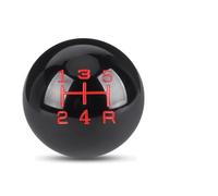 Kuiofek Gears Shifter Real Carbon Fiber Universal Car Gear Shift Knob Head Shifter Lever Aluminum Round Ball Shape M8x1.25 M10x1.25 M10x1.5(5 Speed Black)