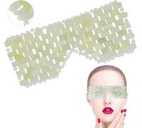 KUIRUNRX® Jade Eye Mask, Natural Jadestone Eye Mask, Facial Sleeping Mask for Swollen, Eliminate Wrinkles, Dark Circles, Facial Cooling Mask Relief Eye Cover, Green